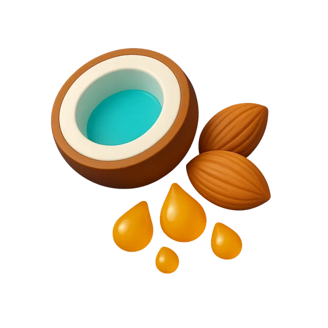 Aceites nutritivos de coco, almendra y arroz de Variste